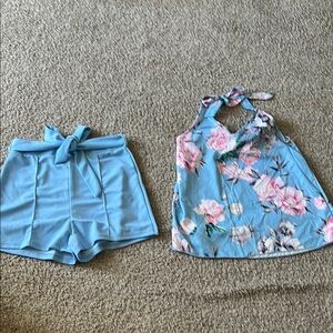 Final Price Blue Camisole Top and shorts for Effortless Style